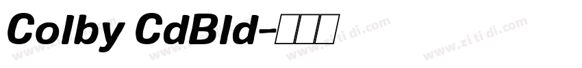 Colby CdBld字体转换